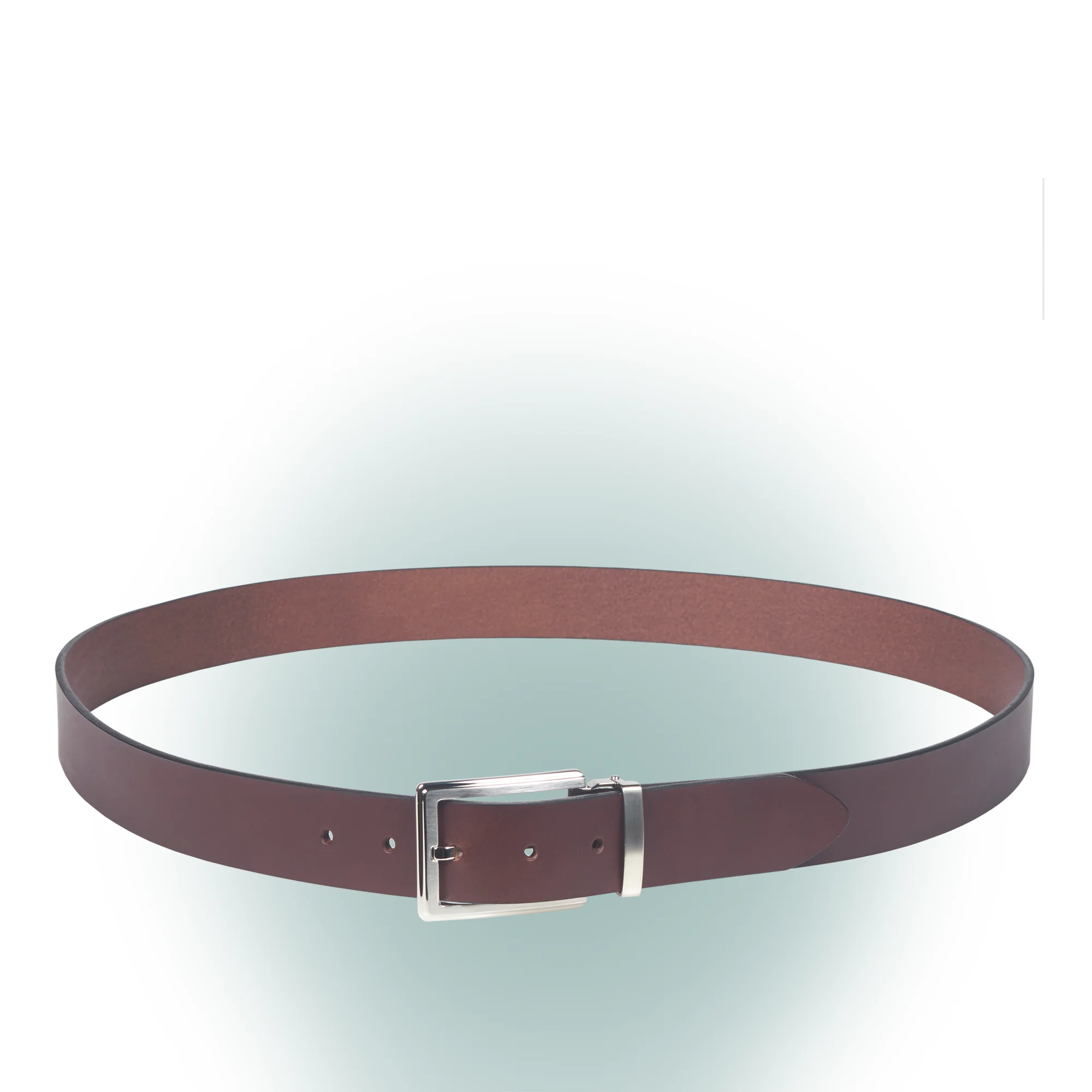 Olbrish Gürtel Nine to five, Glattes Rindsleder dunkelbraun, Zugeschnürt