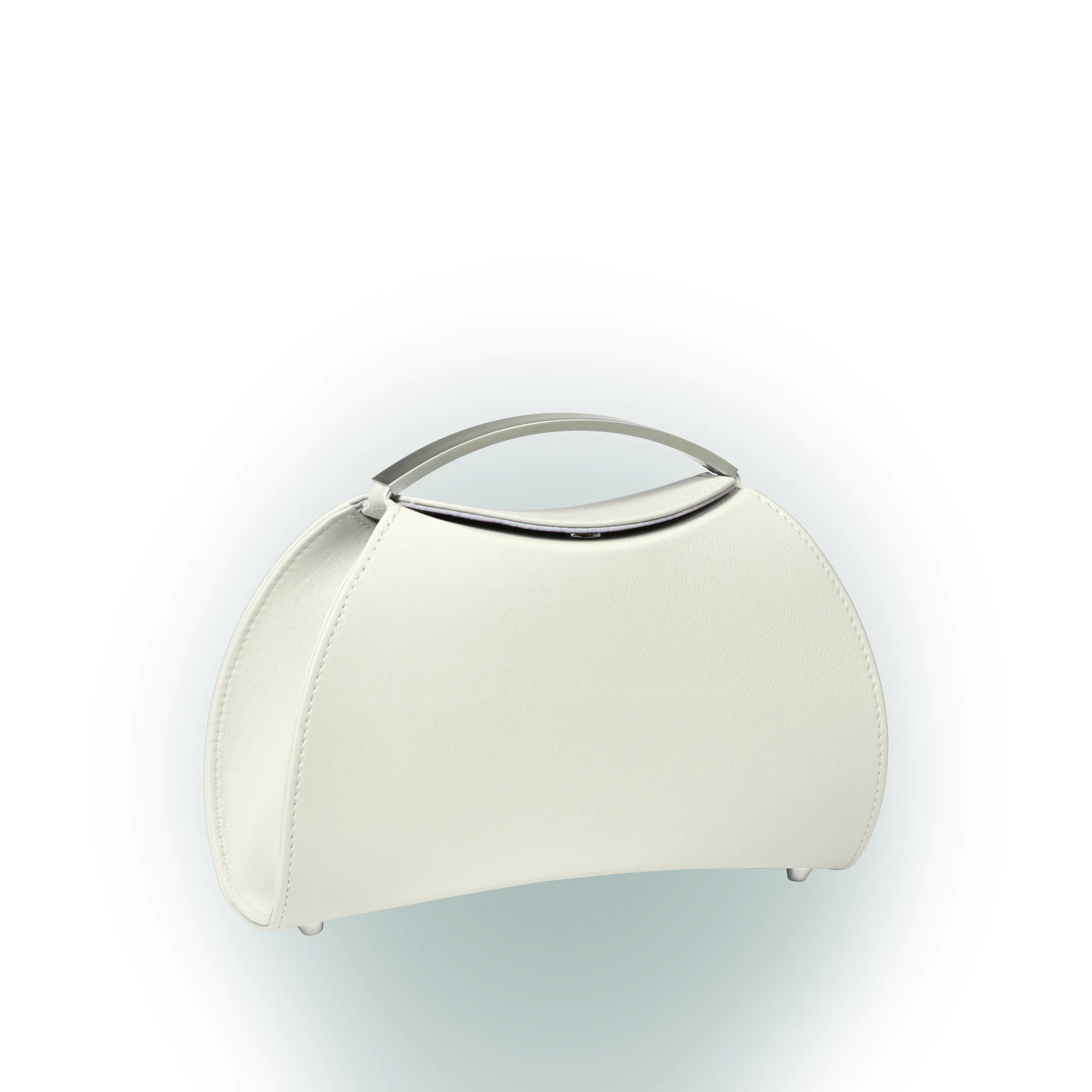 Olbrish Handtasche Teatime, Nappaleder Cremeweiß, Vordere Ansicht