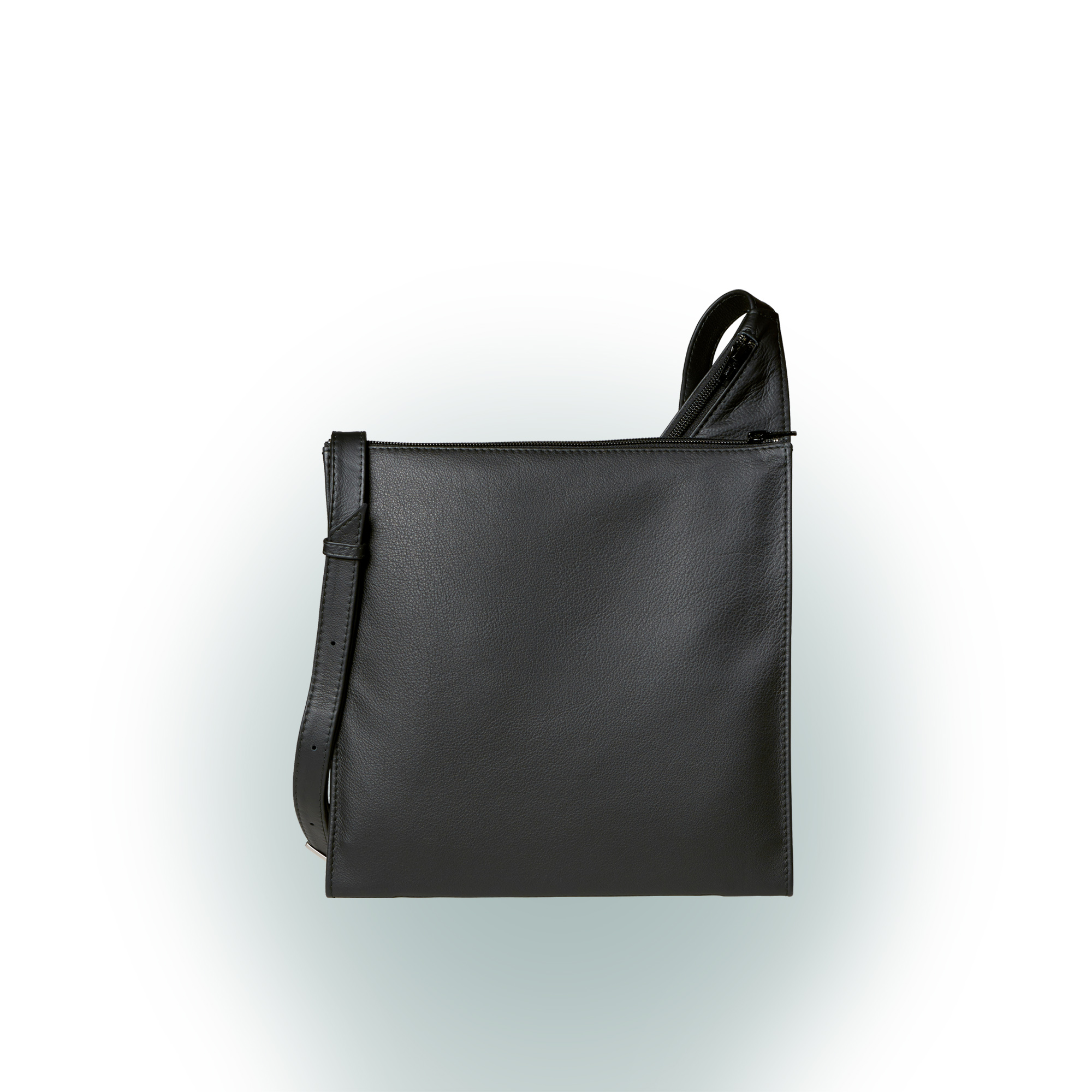 Olbrish Handtasche Genua, Nappaleder Schwarz-Rot, Größe S, Rückwand